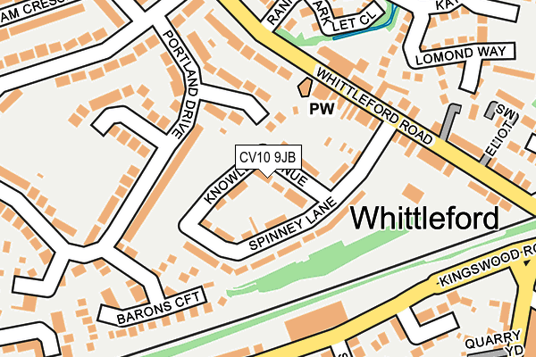 CV10 9JB map - OS OpenMap – Local (Ordnance Survey)