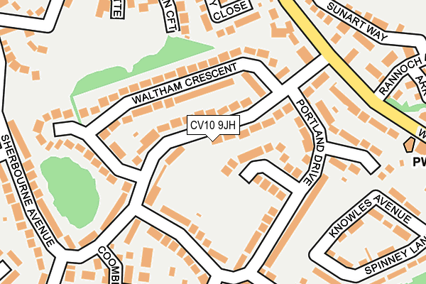 CV10 9JH map - OS OpenMap – Local (Ordnance Survey)