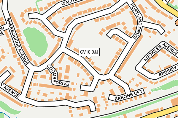 CV10 9JJ map - OS OpenMap – Local (Ordnance Survey)