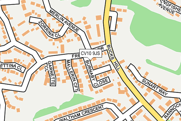CV10 9JS map - OS OpenMap – Local (Ordnance Survey)