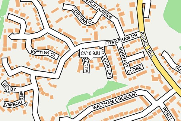 CV10 9JU map - OS OpenMap – Local (Ordnance Survey)