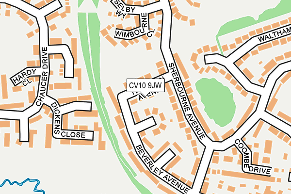 CV10 9JW map - OS OpenMap – Local (Ordnance Survey)