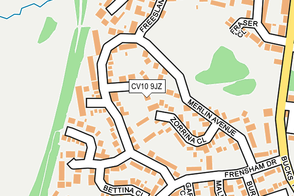 CV10 9JZ map - OS OpenMap – Local (Ordnance Survey)