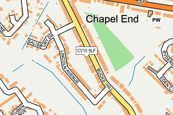 CV10 9LF map - OS OpenMap – Local (Ordnance Survey)