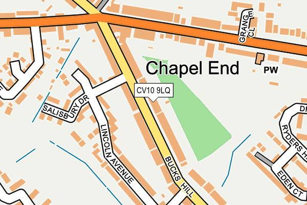 CV10 9LQ map - OS OpenMap – Local (Ordnance Survey)