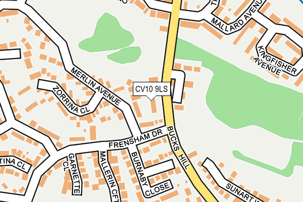 CV10 9LS map - OS OpenMap – Local (Ordnance Survey)