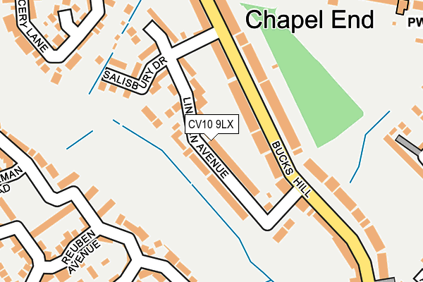 CV10 9LX map - OS OpenMap – Local (Ordnance Survey)