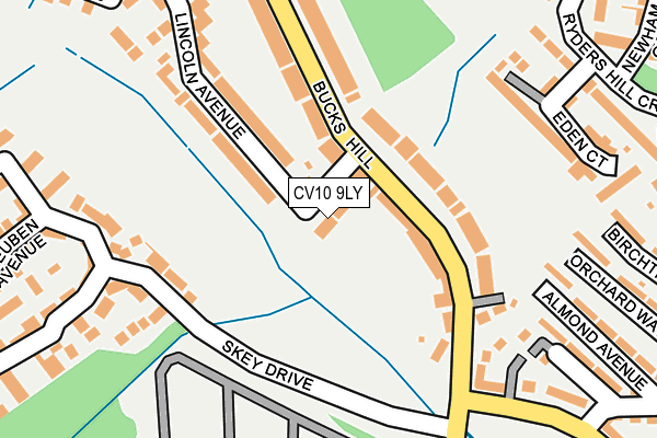 CV10 9LY map - OS OpenMap – Local (Ordnance Survey)