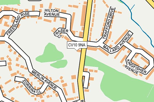 CV10 9NA map - OS OpenMap – Local (Ordnance Survey)