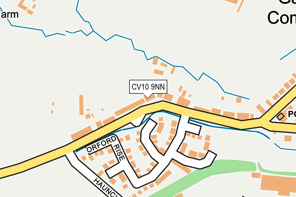 CV10 9NN map - OS OpenMap – Local (Ordnance Survey)