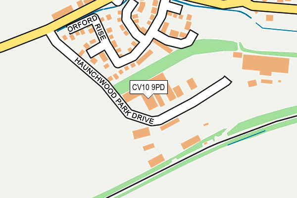 CV10 9PD map - OS OpenMap – Local (Ordnance Survey)