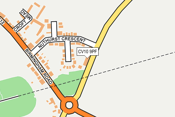 CV10 9PF map - OS OpenMap – Local (Ordnance Survey)