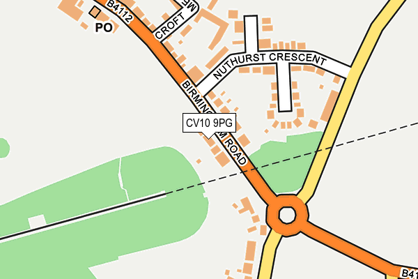 CV10 9PG map - OS OpenMap – Local (Ordnance Survey)