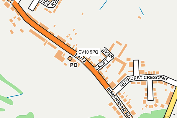 CV10 9PQ map - OS OpenMap – Local (Ordnance Survey)