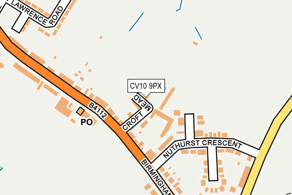 CV10 9PX map - OS OpenMap – Local (Ordnance Survey)