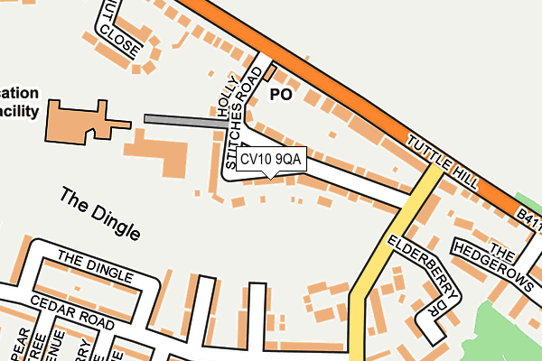 CV10 9QA map - OS OpenMap – Local (Ordnance Survey)