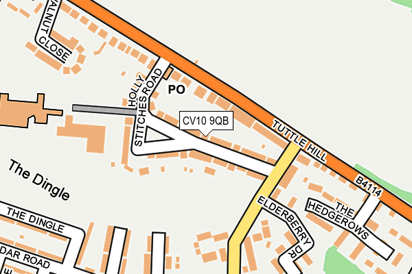 CV10 9QB map - OS OpenMap – Local (Ordnance Survey)