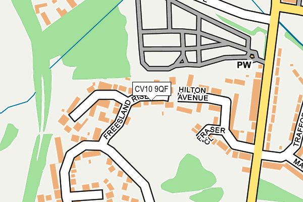 CV10 9QF map - OS OpenMap – Local (Ordnance Survey)