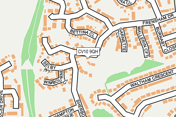 CV10 9QH map - OS OpenMap – Local (Ordnance Survey)