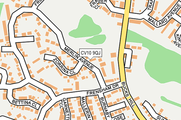 CV10 9QJ map - OS OpenMap – Local (Ordnance Survey)