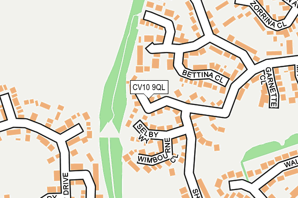 CV10 9QL map - OS OpenMap – Local (Ordnance Survey)