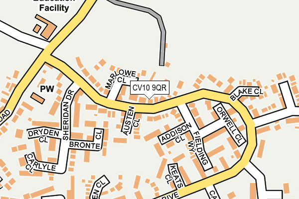 CV10 9QR map - OS OpenMap – Local (Ordnance Survey)