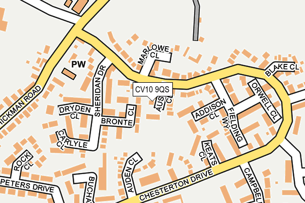 CV10 9QS map - OS OpenMap – Local (Ordnance Survey)