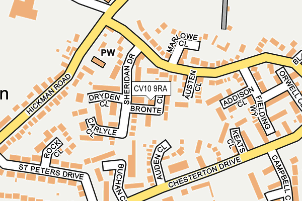 CV10 9RA map - OS OpenMap – Local (Ordnance Survey)