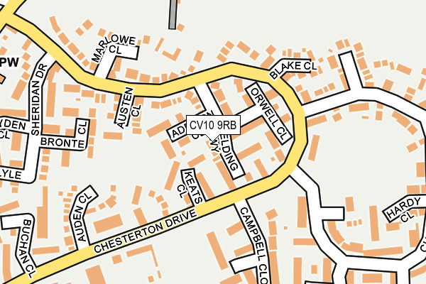 CV10 9RB map - OS OpenMap – Local (Ordnance Survey)