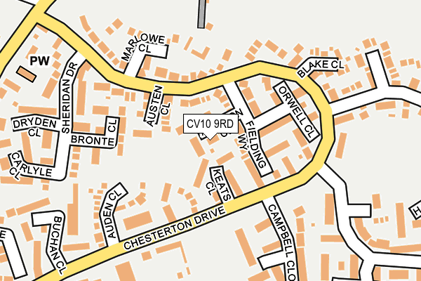 CV10 9RD map - OS OpenMap – Local (Ordnance Survey)