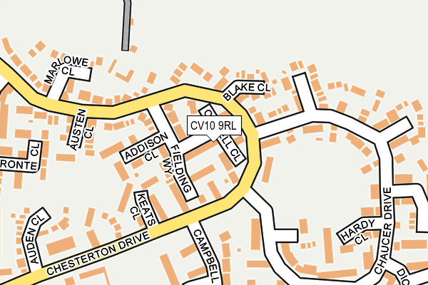 CV10 9RL map - OS OpenMap – Local (Ordnance Survey)