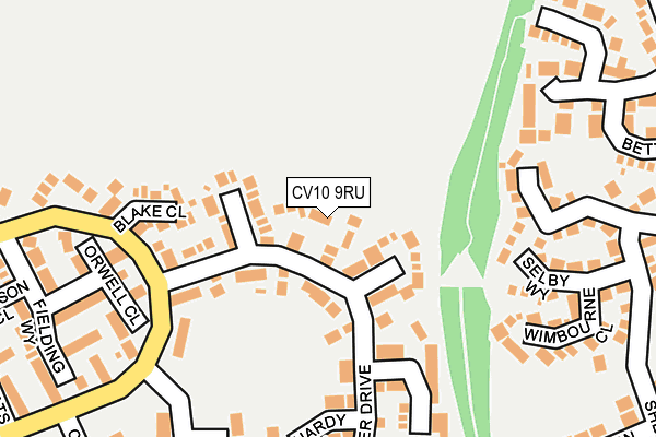 CV10 9RU map - OS OpenMap – Local (Ordnance Survey)