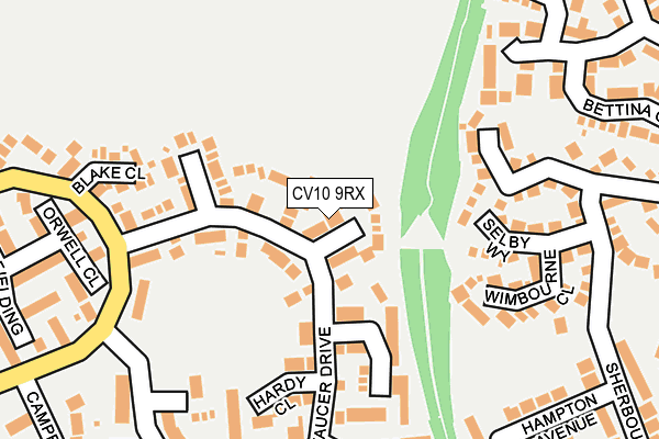 CV10 9RX map - OS OpenMap – Local (Ordnance Survey)