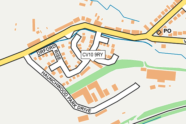 CV10 9RY map - OS OpenMap – Local (Ordnance Survey)