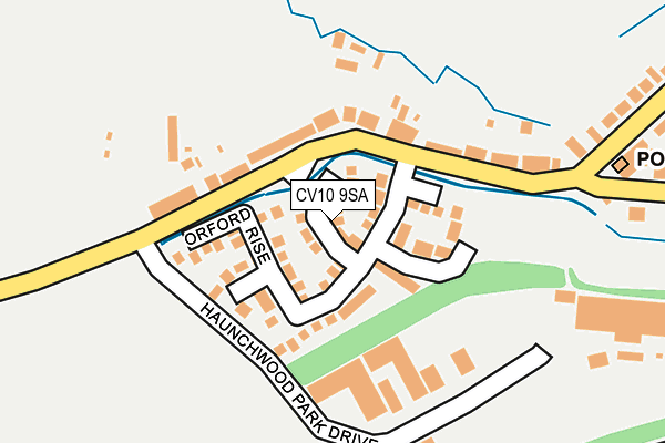 CV10 9SA map - OS OpenMap – Local (Ordnance Survey)