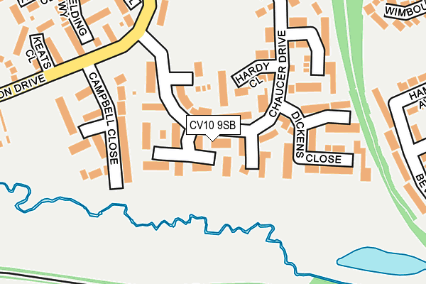 CV10 9SB map - OS OpenMap – Local (Ordnance Survey)