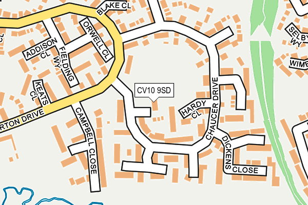 CV10 9SD map - OS OpenMap – Local (Ordnance Survey)