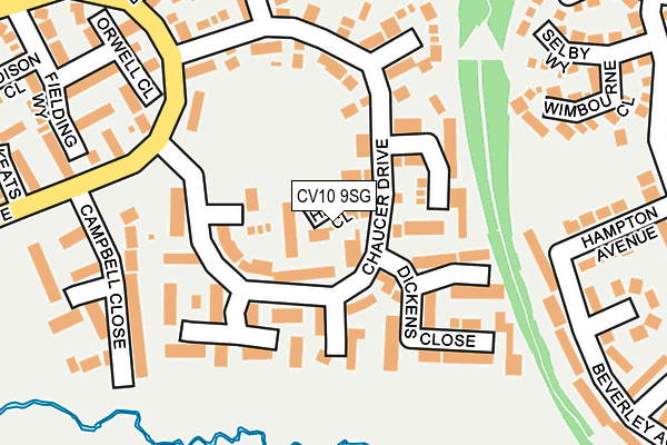 CV10 9SG map - OS OpenMap – Local (Ordnance Survey)