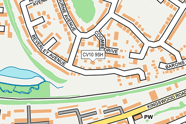 CV10 9SH map - OS OpenMap – Local (Ordnance Survey)