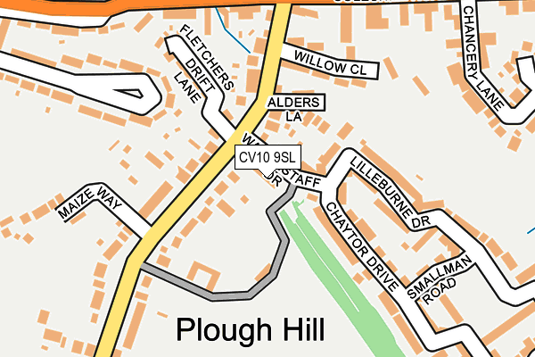 CV10 9SL map - OS OpenMap – Local (Ordnance Survey)