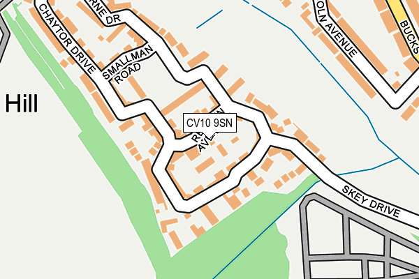 CV10 9SN map - OS OpenMap – Local (Ordnance Survey)