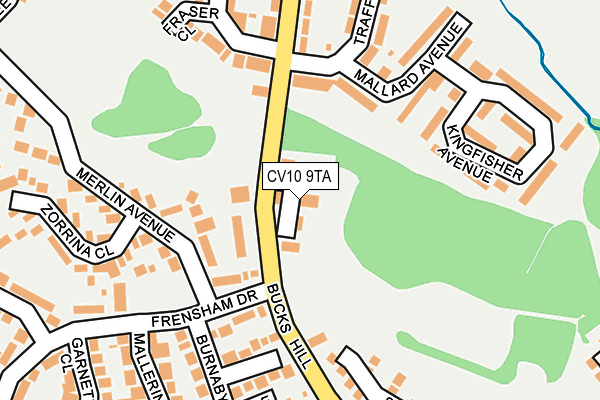 CV10 9TA map - OS OpenMap – Local (Ordnance Survey)