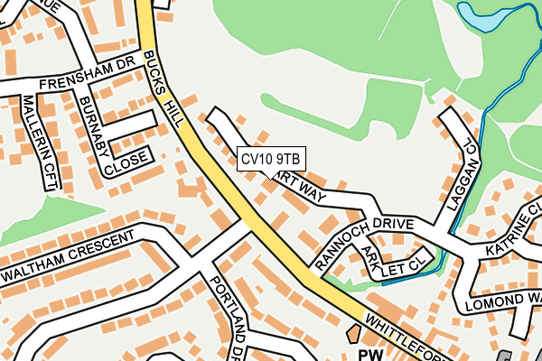 CV10 9TB map - OS OpenMap – Local (Ordnance Survey)