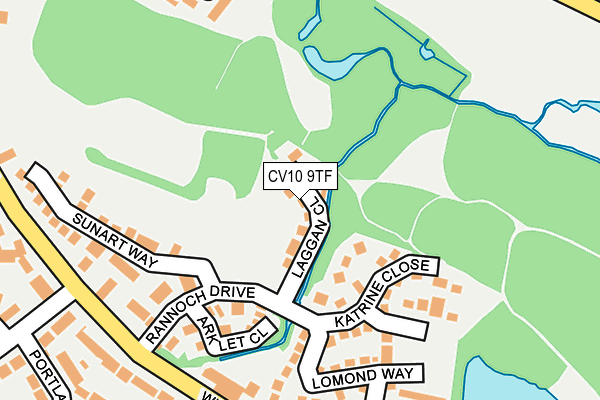 CV10 9TF map - OS OpenMap – Local (Ordnance Survey)