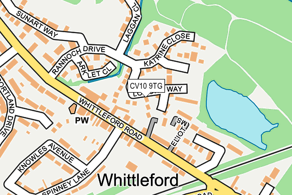 CV10 9TG map - OS OpenMap – Local (Ordnance Survey)