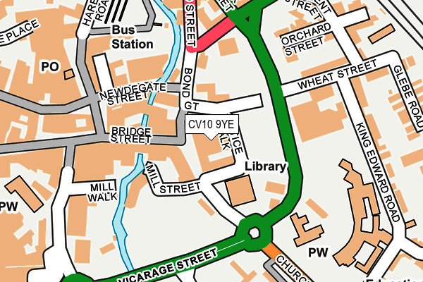 CV10 9YE map - OS OpenMap – Local (Ordnance Survey)