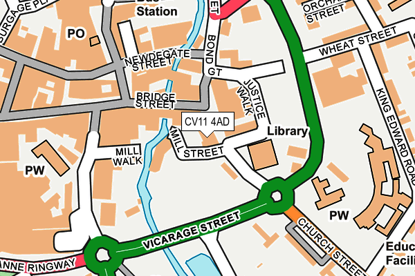 CV11 4AD map - OS OpenMap – Local (Ordnance Survey)