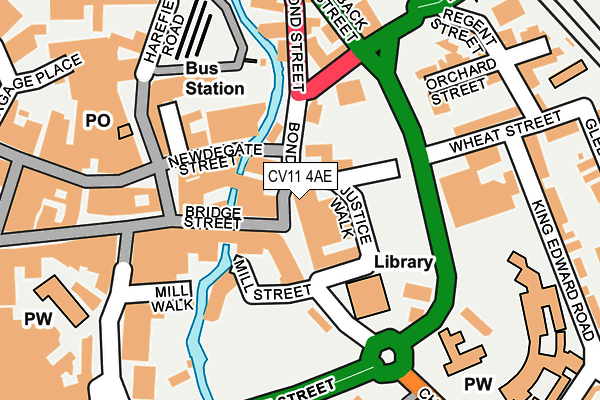 CV11 4AE map - OS OpenMap – Local (Ordnance Survey)