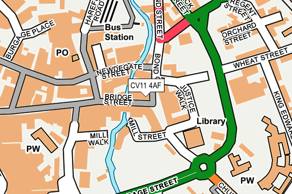 CV11 4AF map - OS OpenMap – Local (Ordnance Survey)