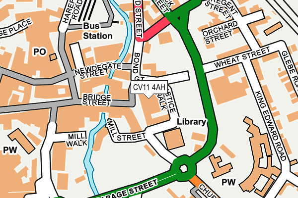 CV11 4AH map - OS OpenMap – Local (Ordnance Survey)